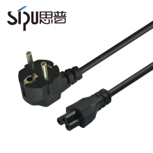 SIPU high quality EU plug 2 pin ac power cord for laptop wholesale Europe standard power cable best fuse power cables price